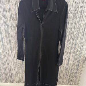Staud Black Zip-Front Dress | Size L (Fits Medium)